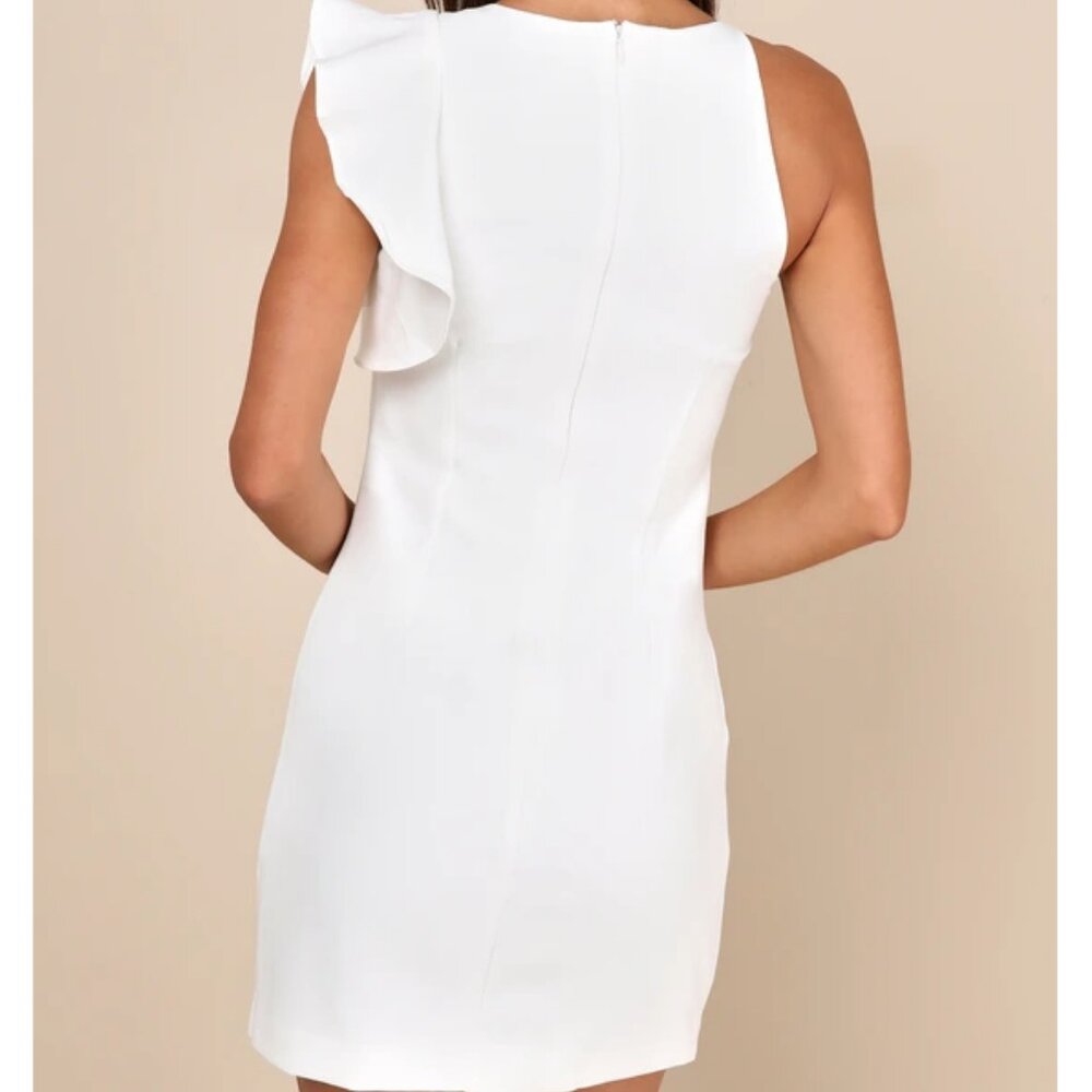 Lulus Dinah White One-Shoulder Dress - Picture 2 of 6